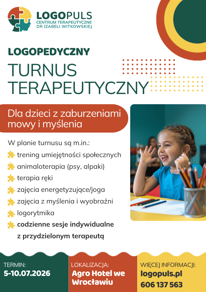 LOGOPULS - logopedyczny turnus terapeutyczny letni 2026 we Wrocławiu